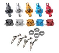 wisoolkic Gear Box Drive Shaft Differential Bearing Set For 1/28 Wltoys K969 RC Car Parts Models Metal Gear Differential, silver
