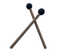 wisoolkic Glockenspiel Sticks Mallet Wood Handle Crafted Smooth Finish Durable Rubber Mallets Suitable For All Skill Levels Wood Mallets Percussion Sticks For Bell Xylophone, Black, 18.5x2.5cm