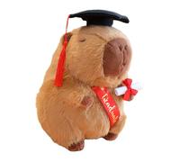wisoolkic Graduation Capybara Doll Adorable Plush Stuffed Animal Makes Gift Choice Unique Collectible for Celebrations Graduation Capybara Doll Cute Figures Collectible