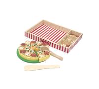 wisoolkic Kids Wooden Pizza Toy Kitchen Playset Wood Simulation Toy Promotes Learning And Hands-On Skills Gift For Ages 3 Plus Wood Simulation Pizza Pretend Kitchen Playset