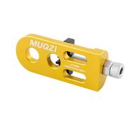 wisoolkic Lightweight Bicycle Chain Fastener Bike Chain Tensioner Single Speed Stabilizer Aluminum Alloy Durable Bike Tensioner Single Speed Tightener, Gold, 72.7x26.5x14.2mm