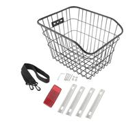 wisoolkic Metal Wire Bicycle Basket Cargo Rack Organizer Facilitating Easy Transport Of Pet While Riding In Style Rear Bike Basket Rack For Adult Electric Bike Pet