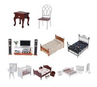 wisoolkic Miniature Dollhouse Set Includes TV Sound System Remote Control And Key Accessories Enhancing Creative Play Experiences Dollhouse Miniature Acrylic And Plastic