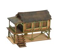 wisoolkic Miniature House 1/72 Wooden Model House Architectural Kits Fun Way To DIY Craft Activities Architectural Building Building Architecture Toys Wood Puzzles, Type B