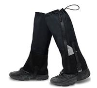 wisoolkic Outdoor shin guards, waterproof unisex shin leg guards with stain and tear resistant, easy to clean, for, Plain black model, L