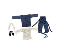 wisoolkic Stylish 1/6 Scale Male Action Figure Uniform Outfit Creative Play Scenarios 1/6 Scale Top Coat with Pants Model for Action Figures. for 12 Inch Figure Body. Figures Kung Fu Suit Set