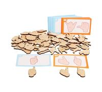 wisoolkic Tabletop Wooden Matching Puzzle For Children Gesture Shape Match Game Promotes Interactive Learning And Skill Development Tabletop Wooden Matching Puzzle For Kids Children