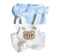 wisoolkic Tiny Dolls Clothes Amazing Gift For Kids Who Enjoy Dressing Dolls Active Imagination Development Opportunities 20cm Suspender Pants Fashion Clothing , Blue , 11cm-13cm