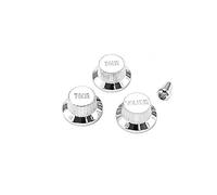 wisoolkic Top Hat 2T1V Rotary Knobs Switch Chrome Music Accessories Hats Metal Bell Musical Compact for Basses Electric Guitar