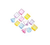 wisoolkic Translucent Geometric Manipulatives Elementary 3D Shapes Geometric Solids Spatial Understanding And Study Calculation Of Area And Volume These Cube Can Be Disassembled