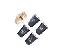 wisoolkic Unbreakable Picnic Survival Metal Shot Glasses Stackable Outdoor Cups for Parties Camping Adventures and Can Be Stacked to Save Space. Top Diameter is 80mm