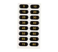 wisoolkic Weighted White Number Stickers For Sporting Goods Easily Identify Workout Equipment Weight Catering To Various Workout Needs. Made PP (Polypropylene) Weight Stack Labels