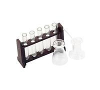 wisoolkic Wood Rack Assembly Accompanies Test Tubes Offering Unique Dollhouse Miniature Science Experience High Details And Fine Workmanship.All Test Tube Are Movable