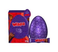 Wispa Chocolate Easter Egg, Includes 1 Large Egg and 1 Chocolate Bar, 177g (Pack of 1) Kids and Adults Easter Treat - Easter Egg Hunt