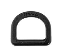 Wisport buckle, D-ring 25 mm, 5 pieces - Black