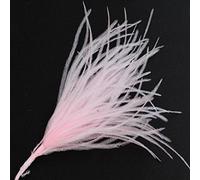 Wisps Ostrich Feathers - on a Wired Stem - Pale Pink