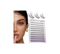 Wispy Cluster Lashes, 120pcs Individual Eyelashes 8-16mm C Curl DIY Lash Extensions Soft Thin Band Manga Lashes for Natural Everyday or Special Occasion Wear