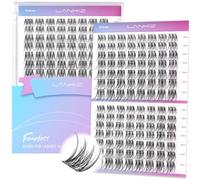 Wispy Cluster Lashes, C D Curl Mix 112PCS Wide Band Individual Eyelashes 10-16mm Natural Reusable DIY Lankiz lash clusters for Daily Wear and Events