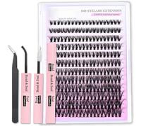Wispy Cluster Lashes Kit - 240 Pcs 9-16mm Natural Eyelashes Individual Kit, CD Curl Lash Extension, Perfect for Women - Eyelashes Individual Cluster for Stunning Eyes