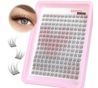 Wispy Cluster Lashes Natural Individual Eyelashes 180Pcs 9-12MM Lashes Individual Cluster Short Wispy C Curl Eyelash Clusters 9-12MM Super Thin Band Eyelashes