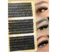Wispy Cluster Lashes Natural Individual Eyelashes 432Pcs D Curl Eyelash Clusters Fluffy Lashes Individual Cluster 40D+60D+80D 10-16MM by Zegaine
