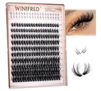 Wispy Eyelash Cluster with Lower Lashes C Curvature Clusters Eyelash Extensions 10-18mm Individual Eyelashes DIY Eyelash Cluster Thick Volume of Winifred