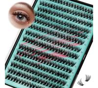 Wispy Eyelash Extensions, 280 Pieces, Cluster Lashes, 40D, 50D Lash Clusters, Individual Eyelashes, DIY Eyelash Extensions, Natural Lash Cluster Extension, Soft False Eyelashes at Home for Beginners