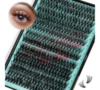 Wispy Eyelash Extensions, 280 Pieces, Cluster Lashes, 40D, 50D Lash Clusters, Individual Eyelashes, DIY Eyelash Extensions, Natural Lash Cluster Extension, Soft False Eyelashes at Home for Beginners