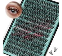 Wispy Eyelash Extensions, 280 Pieces, Cluster Lashes, 40D Lash Clusters, Individual Eyelashes, DIY Eyelash Extensions, Natural Lash Cluster Extension, Soft False Eyelashes at Home for Beginners (14 mm