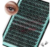 Wispy Eyelash Extensions, 280 Pieces, Cluster Lashes, 50D Lash Clusters, Individual Eyelashes, DIY Eyelash Extensions, Natural Lash Cluster Extension, Soft False Eyelashes at Home for Beginners (14 mm
