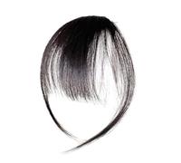 Wispy Fringe Clip - Real Hair Bangs, Natural Temple Wig | Human Hair Bang Extensions For Women, Lightweight Wig Patch With Side Pieces, Soft Invisible Hairpiece For Everyday Wear Photography Dating