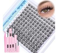 Wispy Lash Clusters Kit DIY Lash Extension Kit Natural Look C Curl Cluster Eyelash Extension Kit Volume 10-16MM Individual Eyelashes Kit with Lash Remover by Newcally