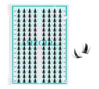 Wispy Manga Eyelash Extensions, 128 Pieces, Cluster Lashes, Left and Right Volume, D Curl Wide Eyelash Band, Lash Cluster Eyelash Extensions, Wet-Look Eyelash Clusters (Daisy, D-12 mm)