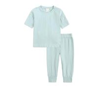 WISREMT Girls Boys Pyjama Set Summer Clothes Sets Short Sleeve Top and Trousers Kids Plain Nightwear Pajama for Baby Toddler Teens Lounge Wear Pjs Sleepwear 1 2 3 4 5 6 7 8 9 10 11 12 13 Years