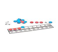 Wissner 080813.000 Aktiv lernen-Schüler Rechenleiste mit 22 Wendeplättchen und 10 Rechenzeichen-RE-Plastic Active Learning Student´s Board with Counting Chips and Signs, Multicoloured