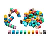 WISSNER active learning 100 Interlocking Cubes 2 x 2 cm, made Out of RE-Wood In 10 Colours