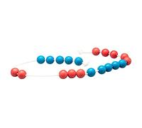 WISSNER active learning Jumbo Arithemtic String, 20 RE-Wood Balls Red/Blue