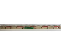 WISSNER active learning Magnetic RE-Wood Ruler 100 cm with Decimetre Printing