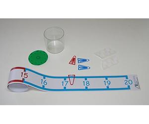 WISSNER active learning Numbre Line Band, 1-20 Cursive, 2 M Long, in A Plasctic Box with Lid
