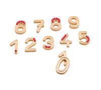 WISSNER Active Learning R80000.000 Number Set with Balls RE-Wood, Multi-Coloured