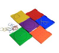 WISSNER active learning Set of 6 Geoboards Double Sided In 6 Colours
