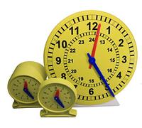 WISSNER active learning Teaching Clock Kit, 24 student clocks and a Teaching clock,made out of RE-Plastic in a cardboard box