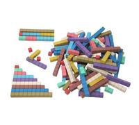 WISSNER aktiv lernen - Counting Rods in 10 Montessori colors, made of RE-Wood®, 100 pieces in a box with instructions