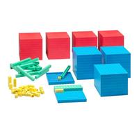 WISSNER active learning Big Base Ten Set, 184 Parts, in A Cardboard Box with Guide, Re-Plastic°, 039583.000