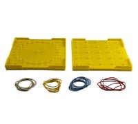 Wissner Geometry Board 15 x 15 cm - Textured Board with Rubber Ring & Templates