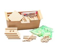 WISSNER active learning Big Dienes Base Ten Set, made Out of RE-Wood, 432 Pieces In A Cardboard Box