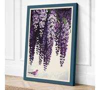 Wisteria and Song Botanical Canvas Wall Art Print 24x16 Inch (61 x 41 cm)