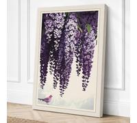Wisteria and Song Botanical Canvas Wall Art Print 30x20 Inch (76 x 51 cm)