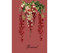 Wisteria Flower Journal, 6 x 9 Inches, 200 Pages, Lined Notebook with White Paper, Matte Finish, Elegant Floral Writing Journal