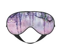 Wisteria Flowers with Dreamy Colors Sleep Eye Mask Comfortable Eyes Hade for Sleeping,Light Blocking Sleep Mask with Adjustable Strap